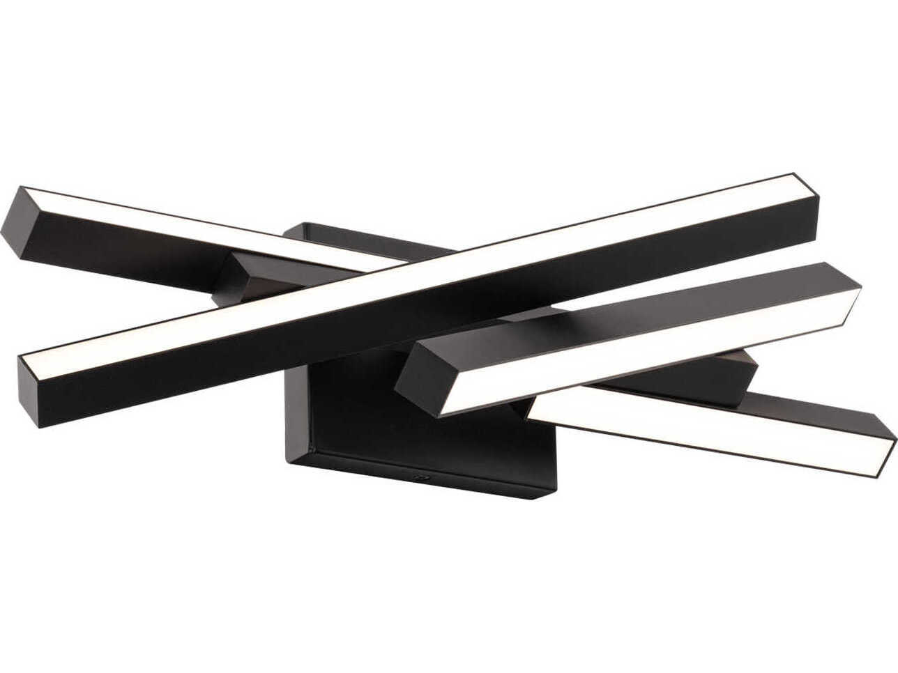 dweLED by WAC Lighting Parallax 4-Light Black LED Vanity Light