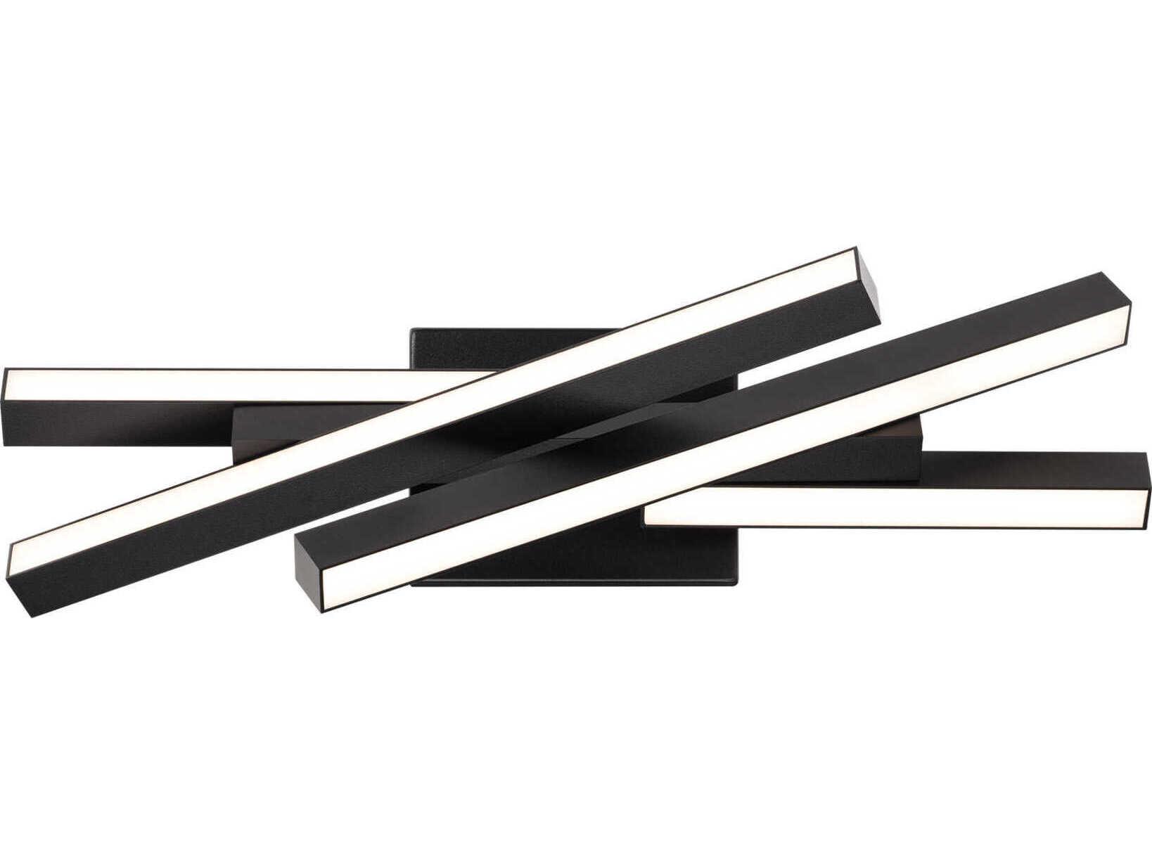 dweLED by WAC Lighting Parallax 4-Light Black LED Vanity Light