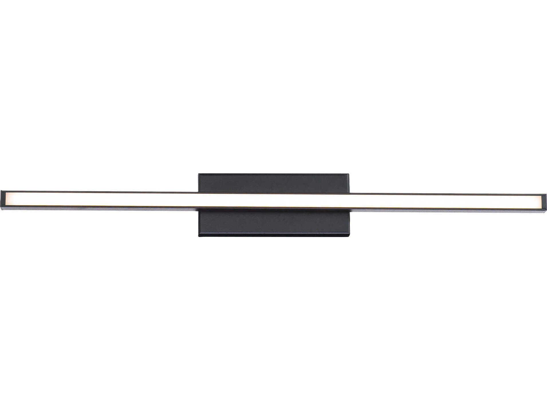 dweLED by WAC Lighting Parallax 1-Light Black LED Vanity Light