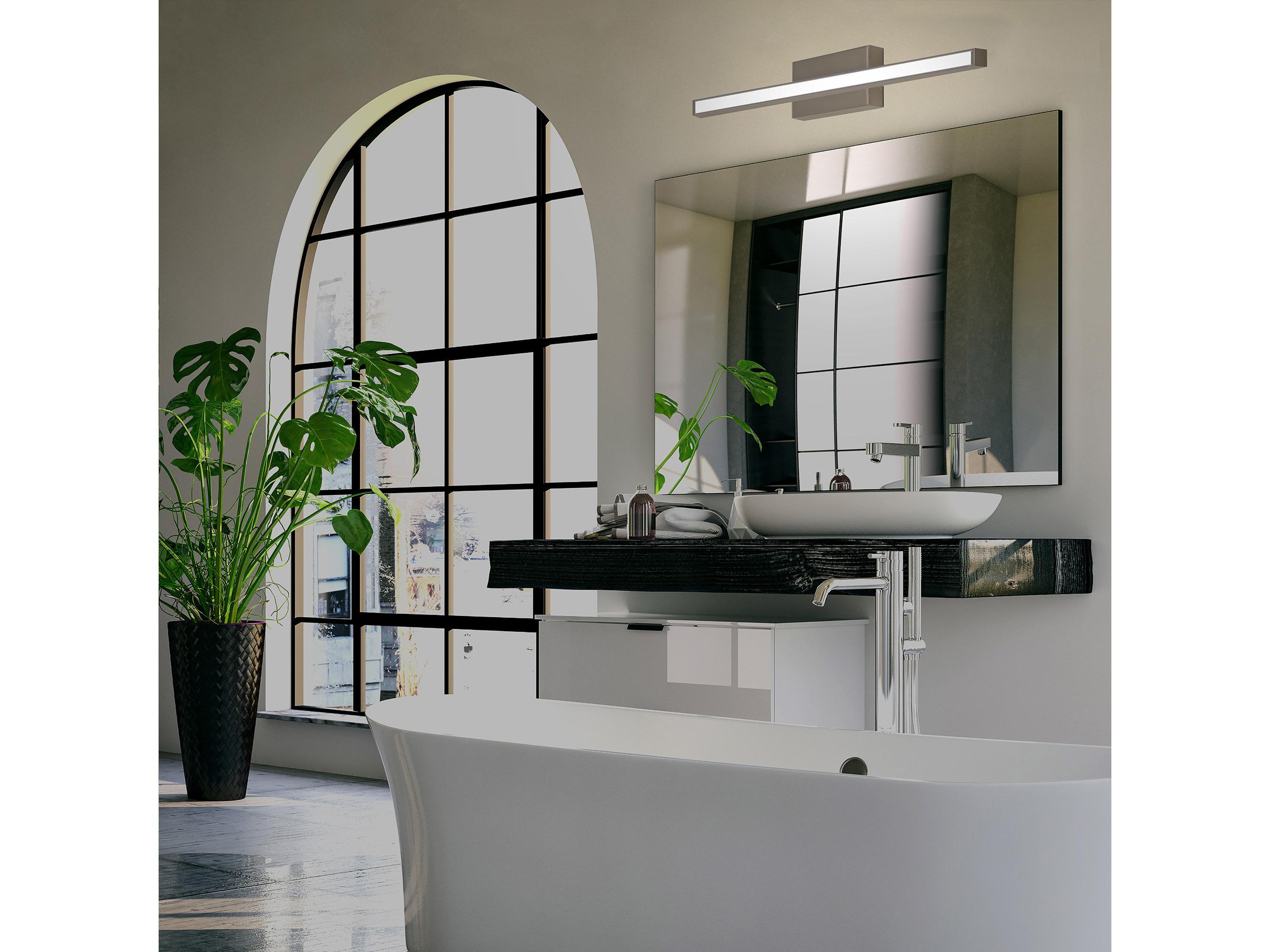 dweLED by WAC Lighting Parallax 1-Light Brushed Nickel LED Vanity Light