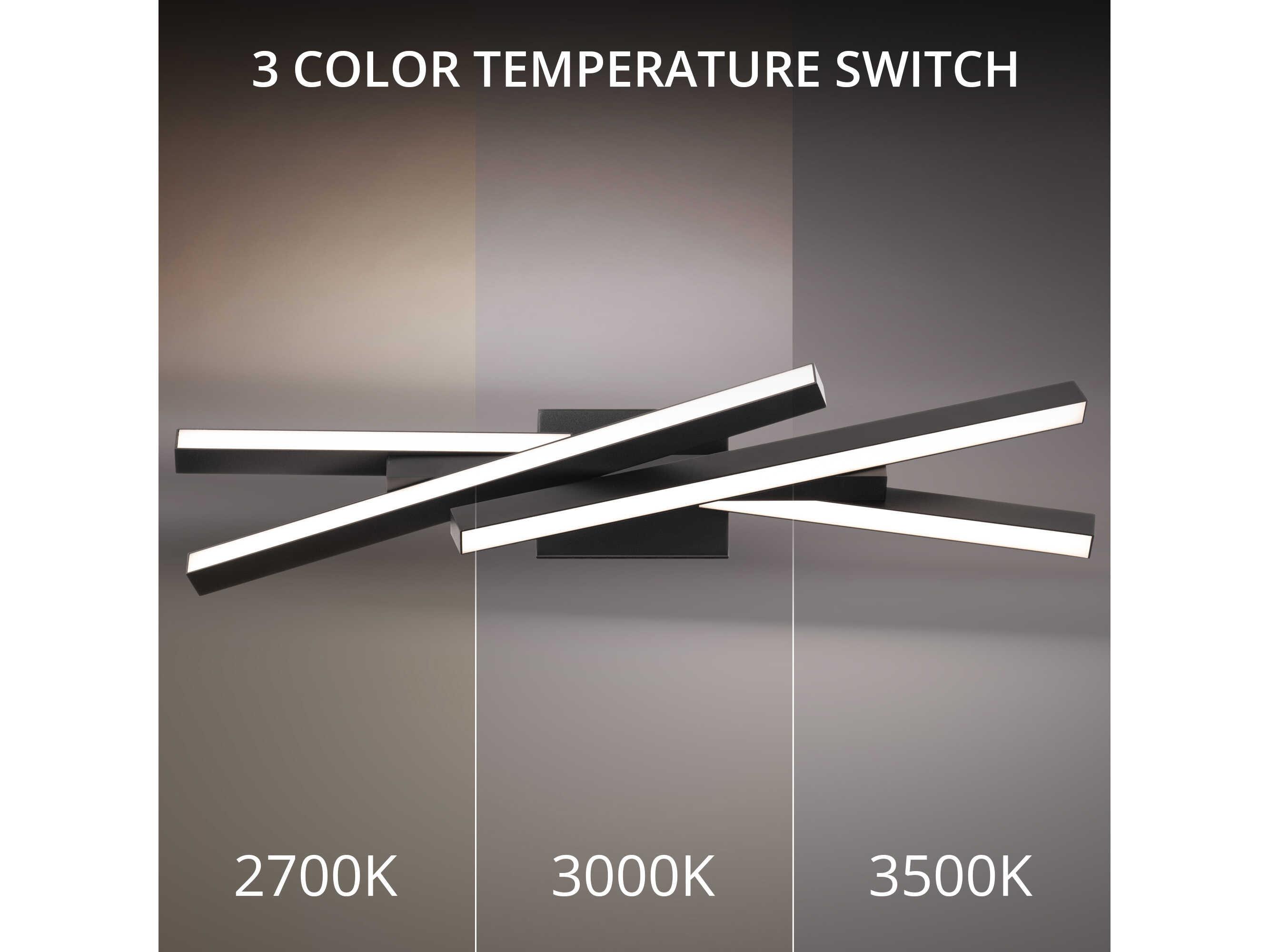 dweLED by WAC Lighting Parallax 4-Light Black LED Vanity Light