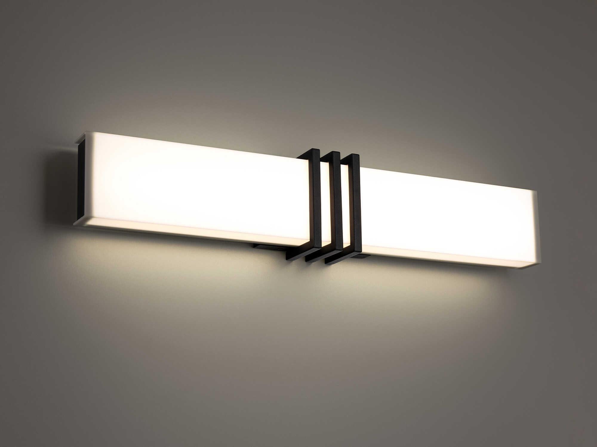 dweLED by WAC Lighting Minibar 1-Light Black LED Vanity Light