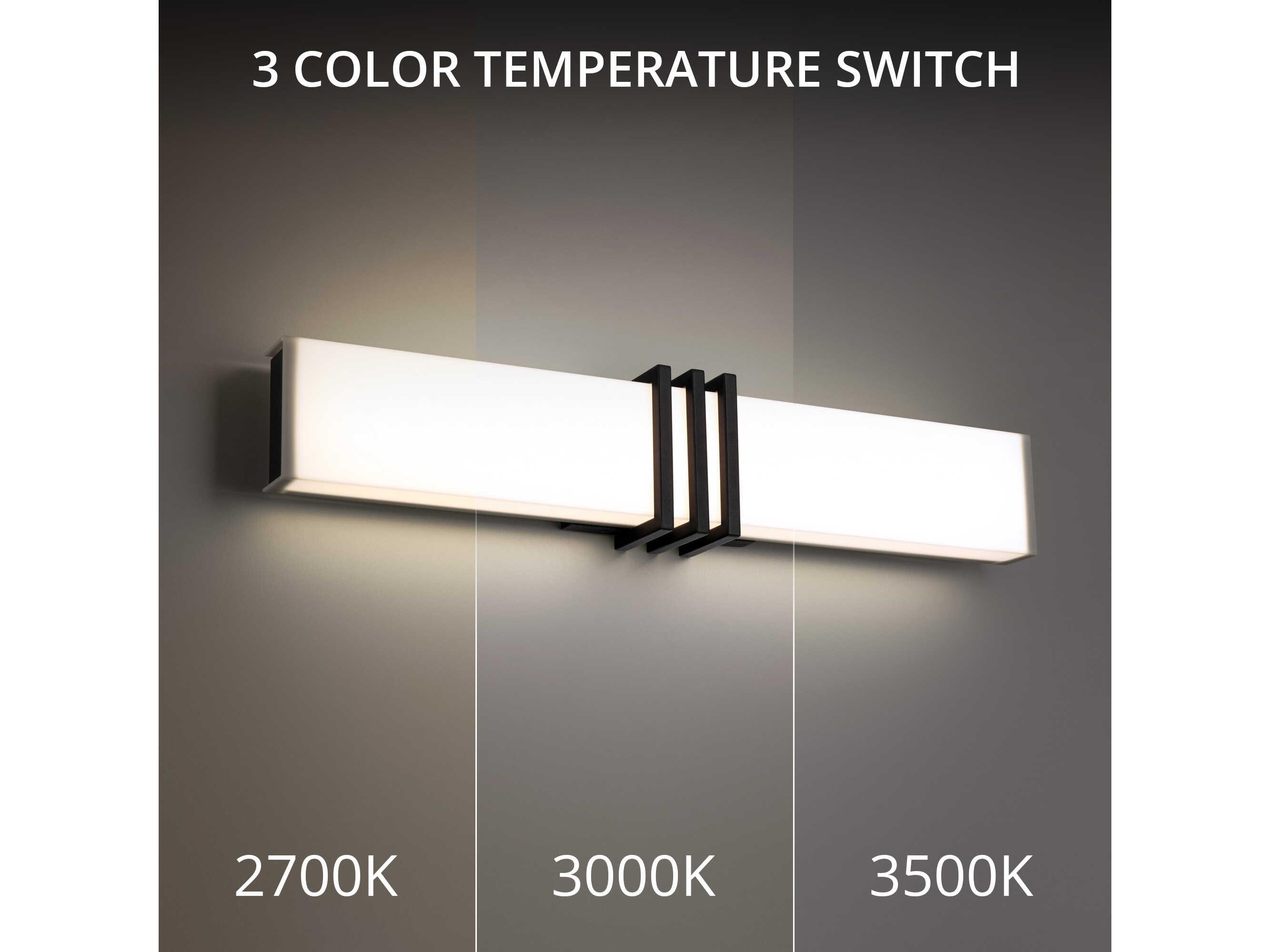 dweLED by WAC Lighting Minibar 1-Light Black LED Vanity Light