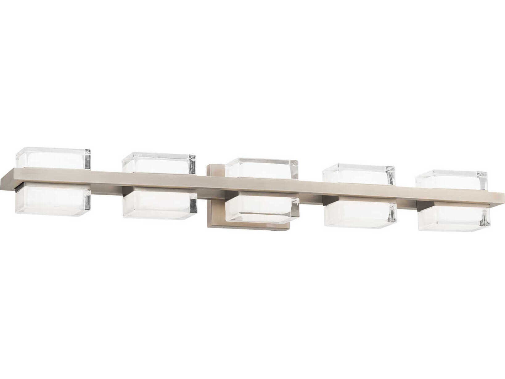 dweLED by WAC Lighting Interlok 5-Light Brushed Nickel Vanity Light