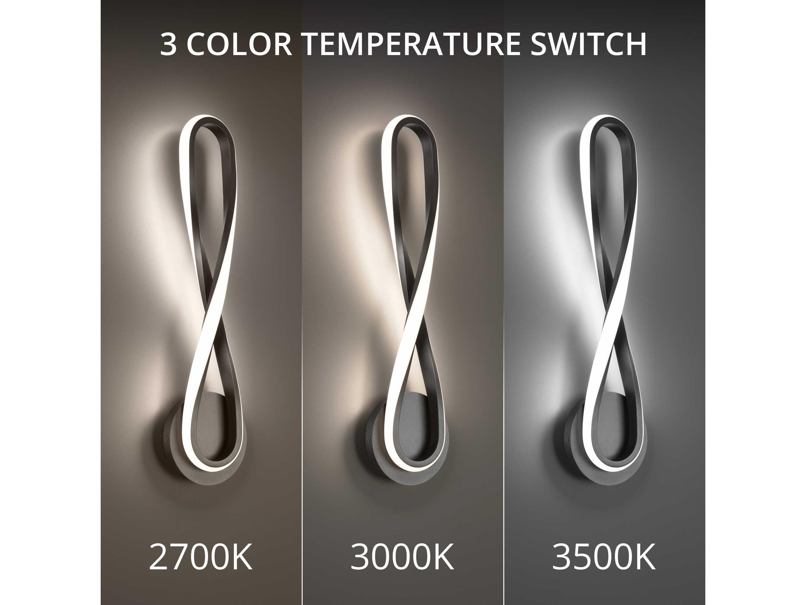 dweLED by WAC Lighting Marise 1-Light Black LED Wall Sconce