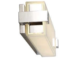 dweLED by WAC Lighting Bliss 1-Light Polished Nickel Glass LED Vanity Light