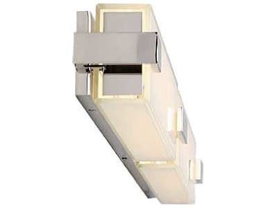 dweLED by WAC Lighting Bliss 1-Light Polished Nickel Glass LED Vanity Light