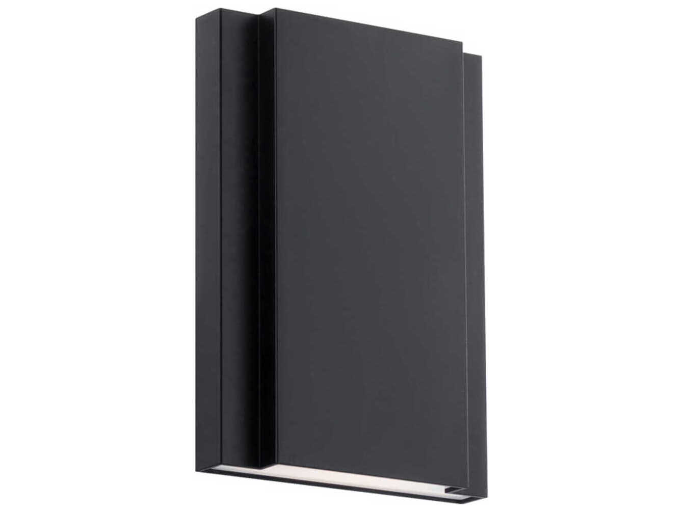 dweLED by WAC Lighting Layne 2-Light Black Glass LED Wall Sconce