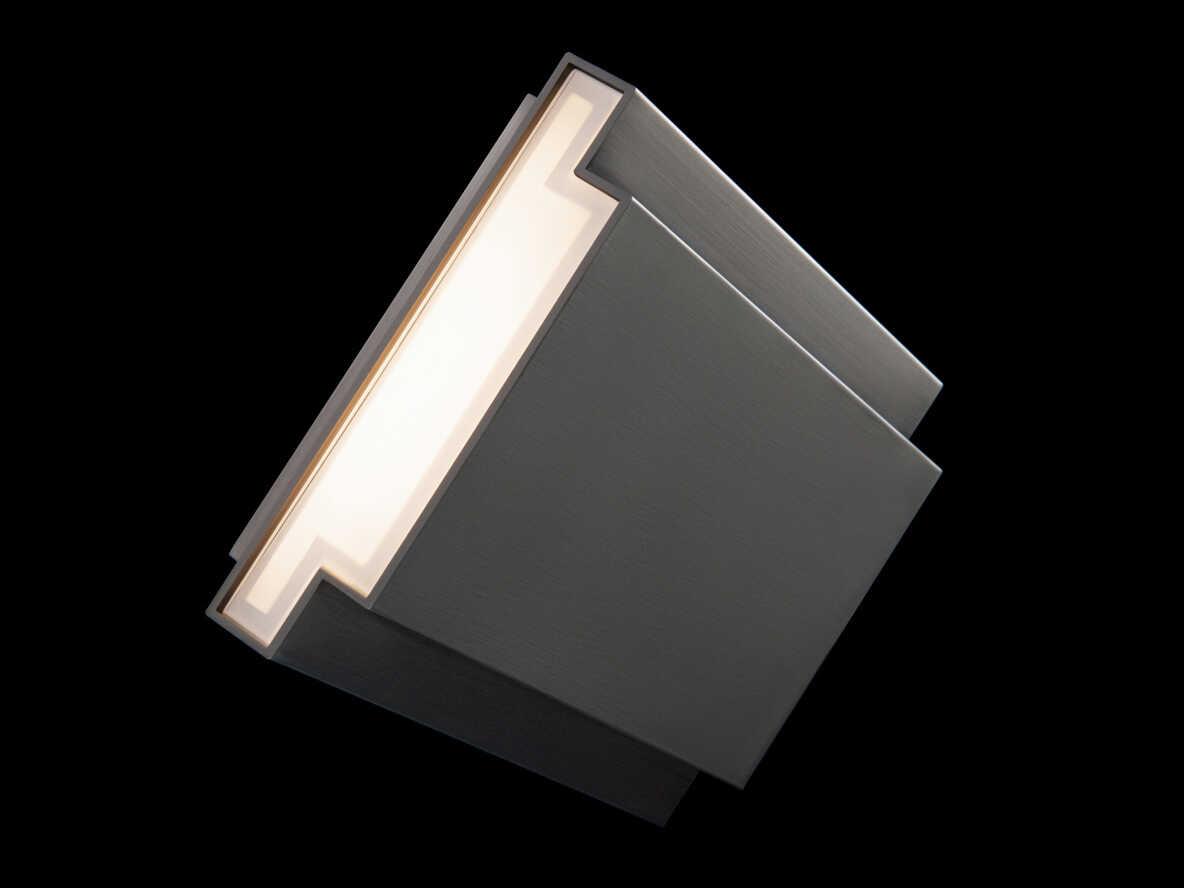 dweLED by WAC Lighting Layne 2-Light Black Glass LED Wall Sconce