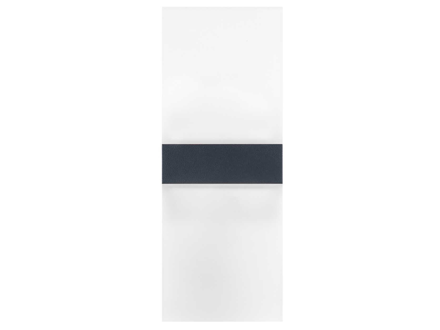 dweLED by WAC Lighting Roland 2-Light Black Glass LED Wall Sconce