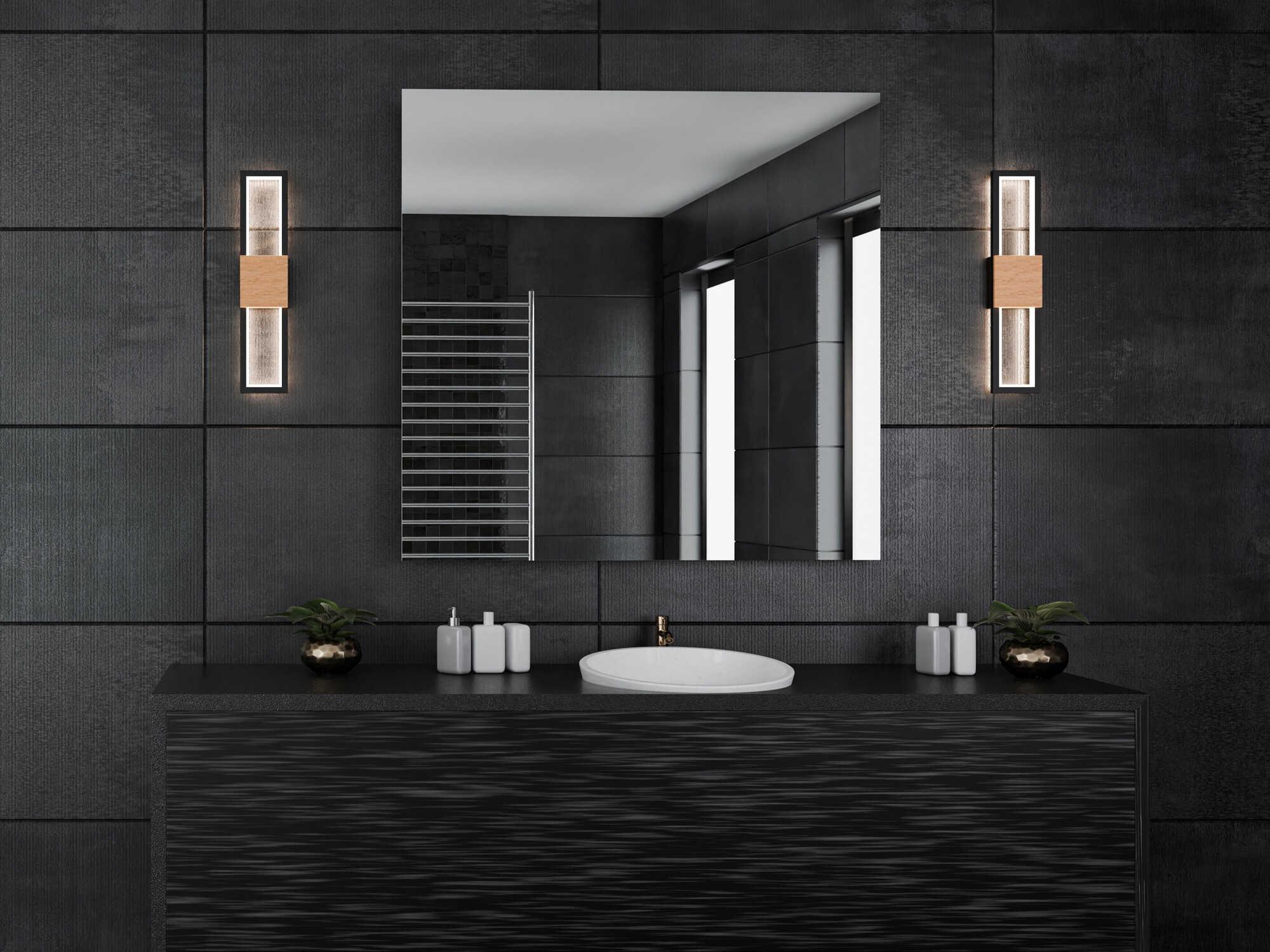 dweLED by WAC Lighting Peekaboo 1-Light Black Aged Brass Vanity Light