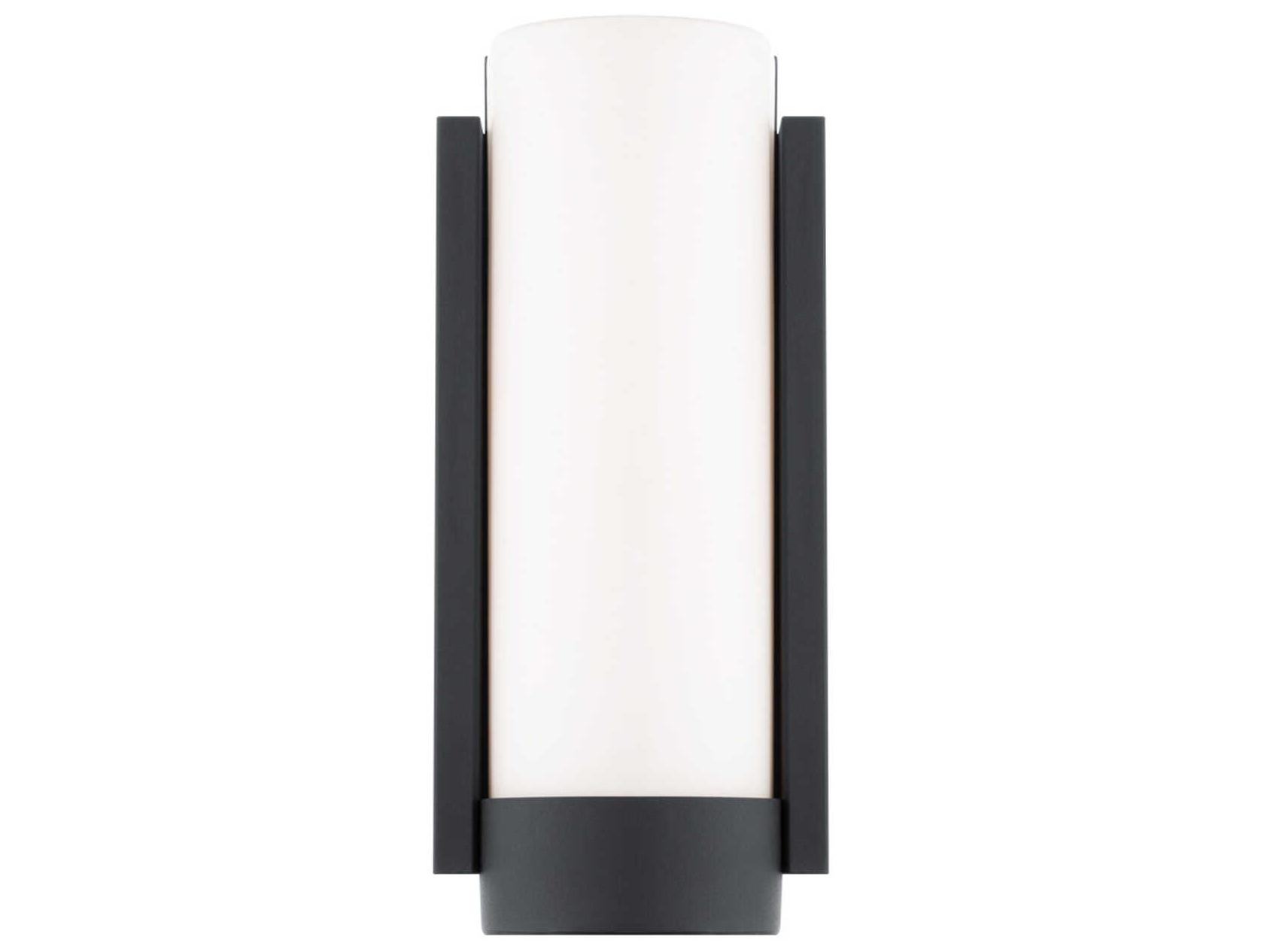 dweLED by WAC Lighting Blake 2-Light Black Glass LED Wall Sconce