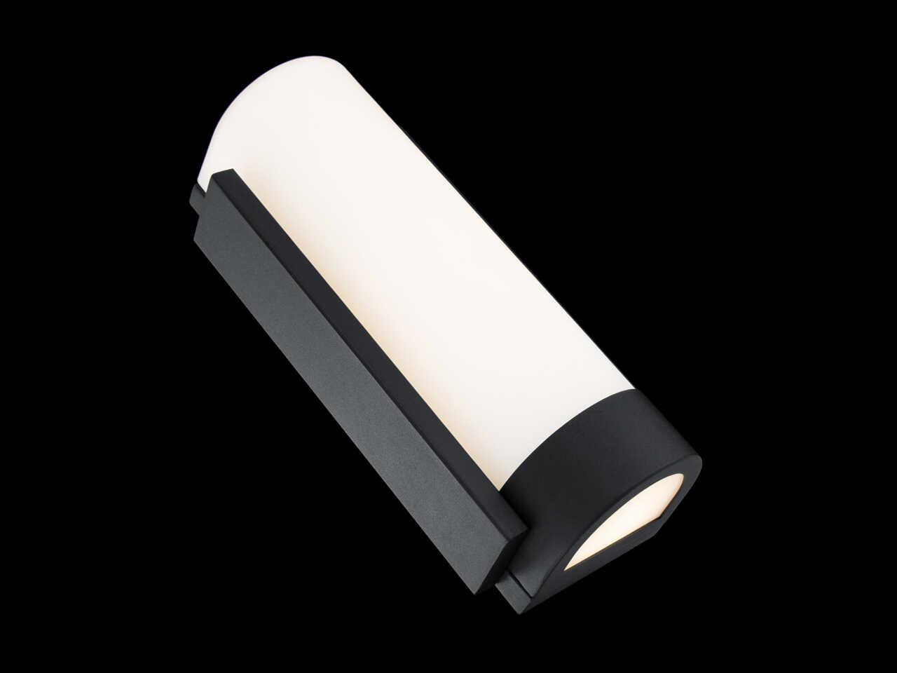 dweLED by WAC Lighting Blake 2-Light Black Glass LED Wall Sconce