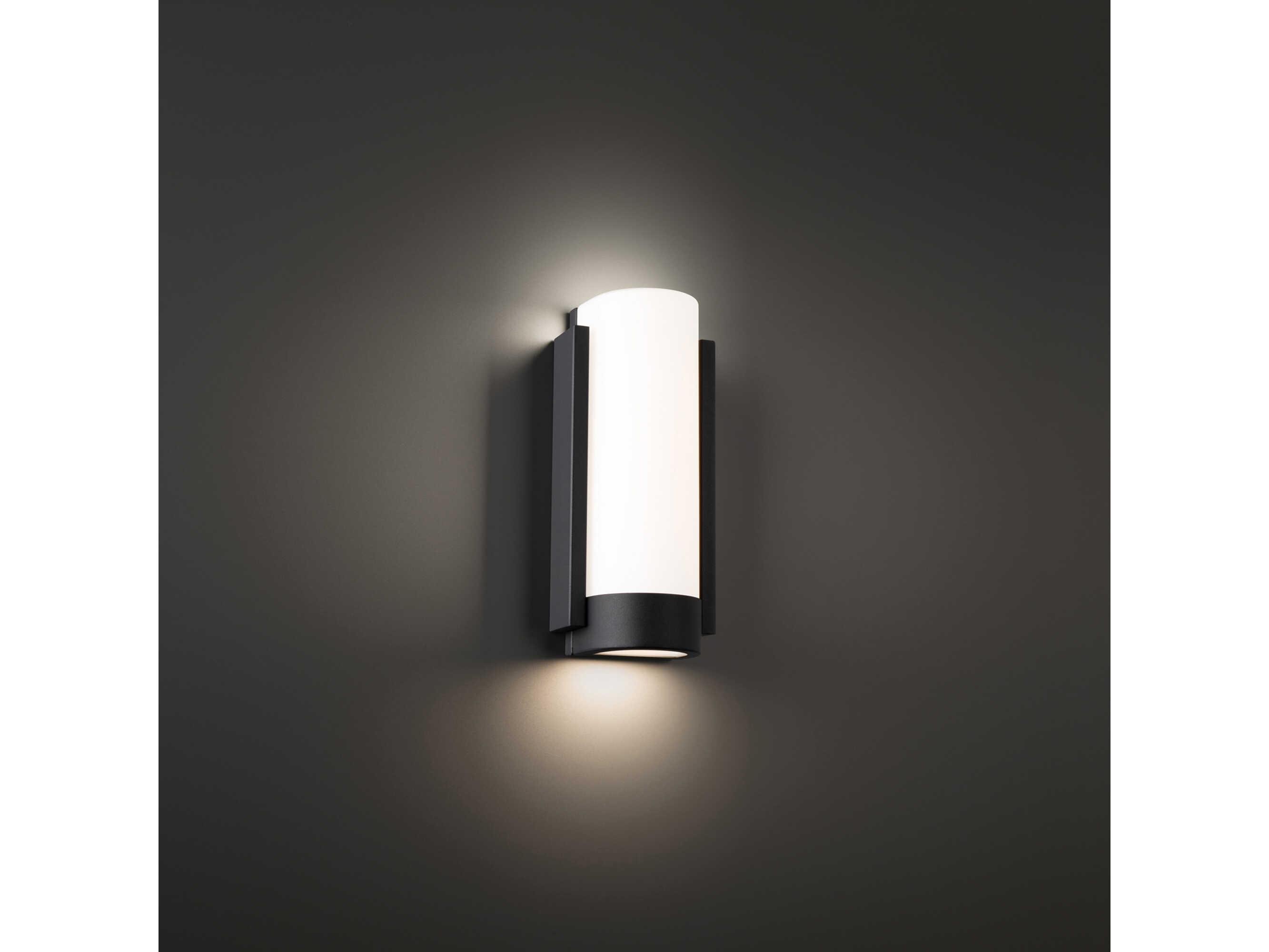 dweLED by WAC Lighting Blake 2-Light Black Glass LED Wall Sconce