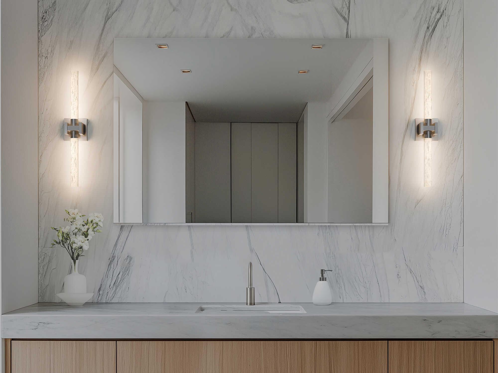 dweLED by WAC Lighting Ripple 1-Light Brushed Nickel Vanity Light