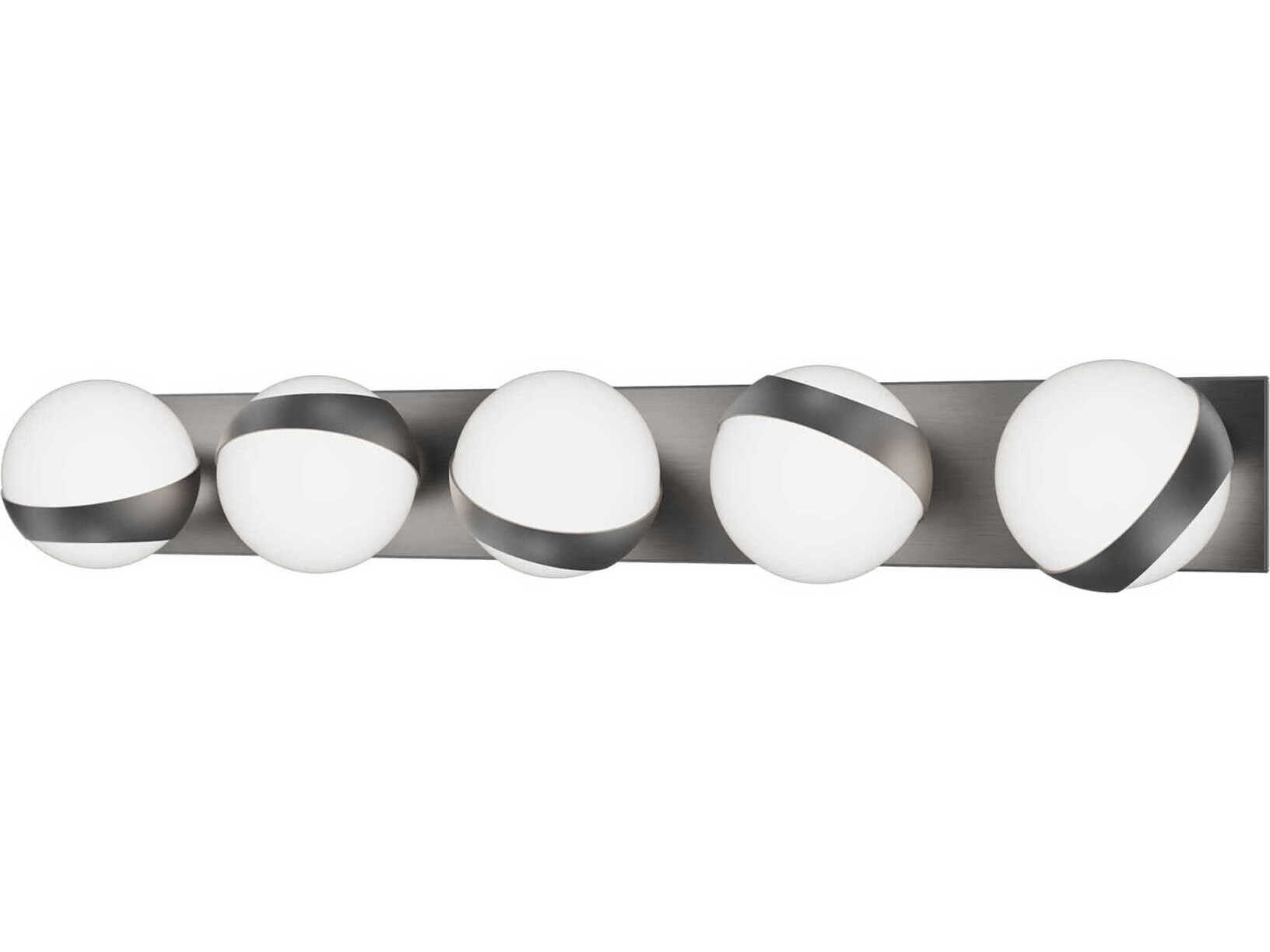 dweLED by WAC Lighting Tripoli 5-Light Brushed Nickel Vanity Light