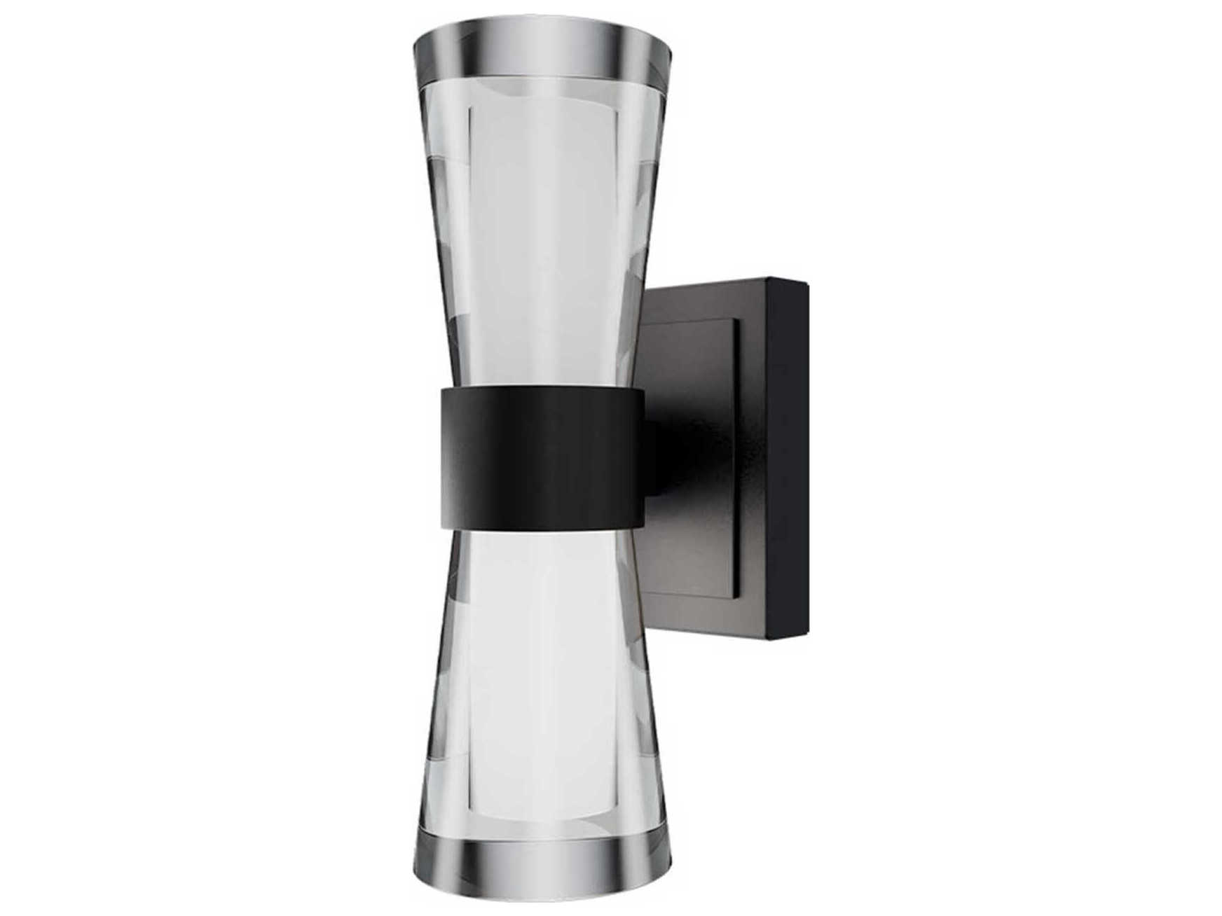 dweLED by WAC Lighting Hourglass 1-Light Black Wall Sconce