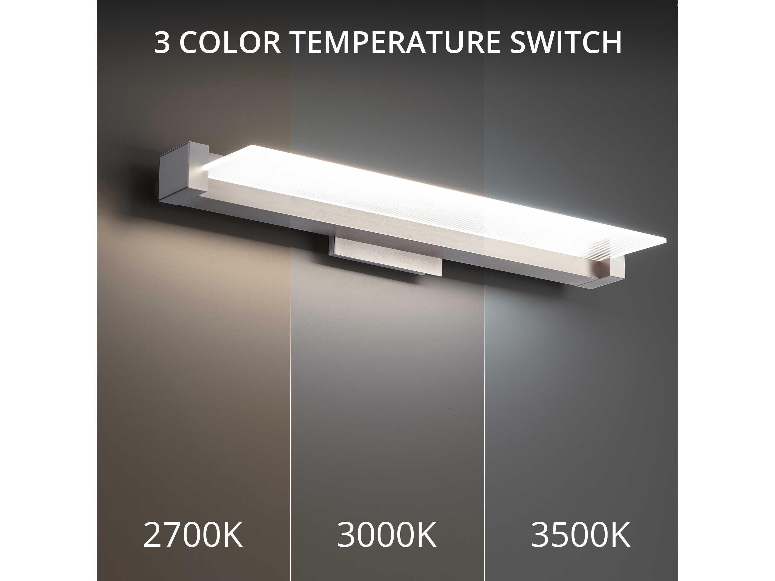 dweLED by WAC Lighting Spectre 1-Light Brushed Nickel LED Vanity Light