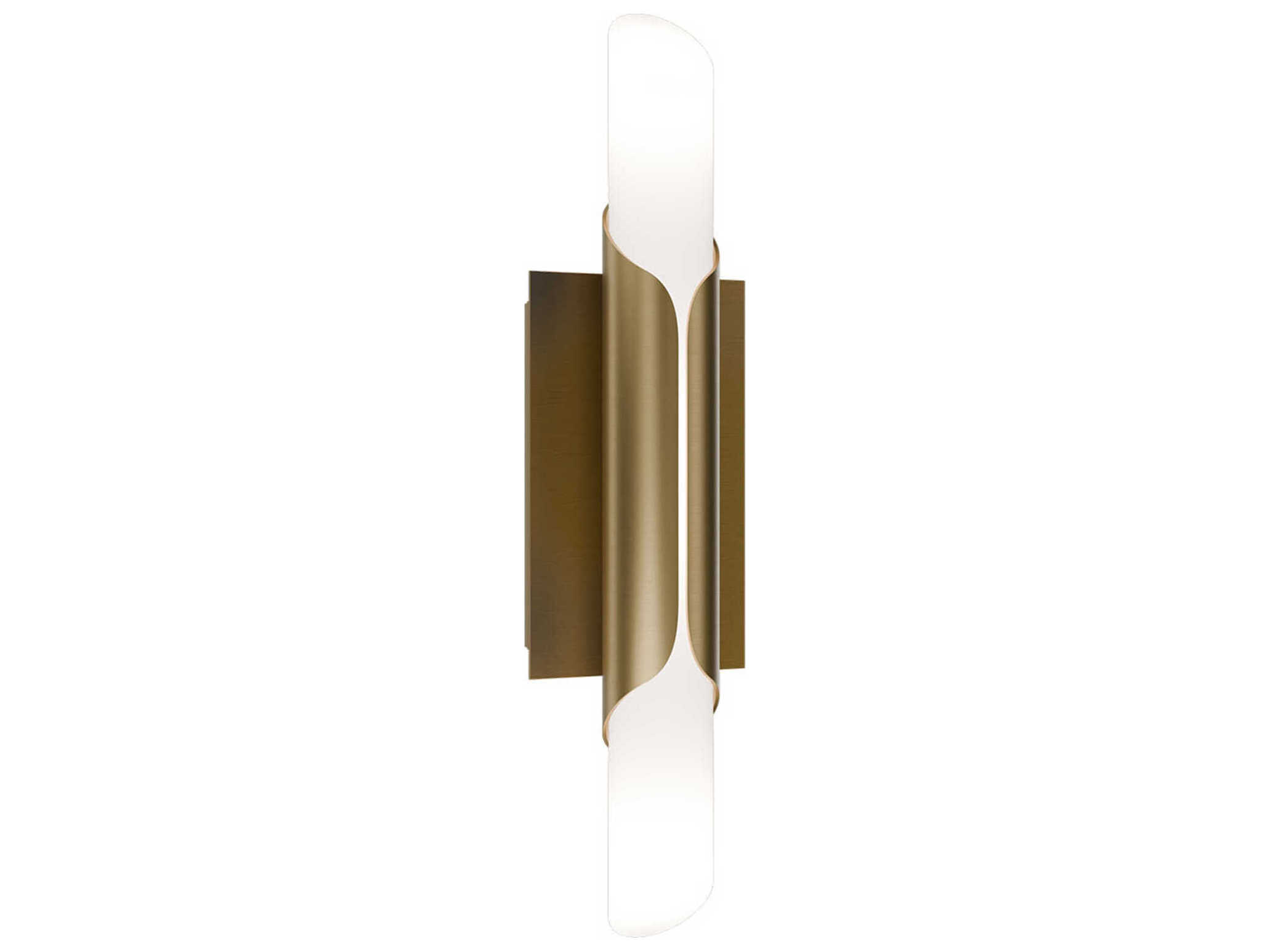 dweLED by WAC Lighting Wrappe 1-Light Aged Brass Wall Sconce