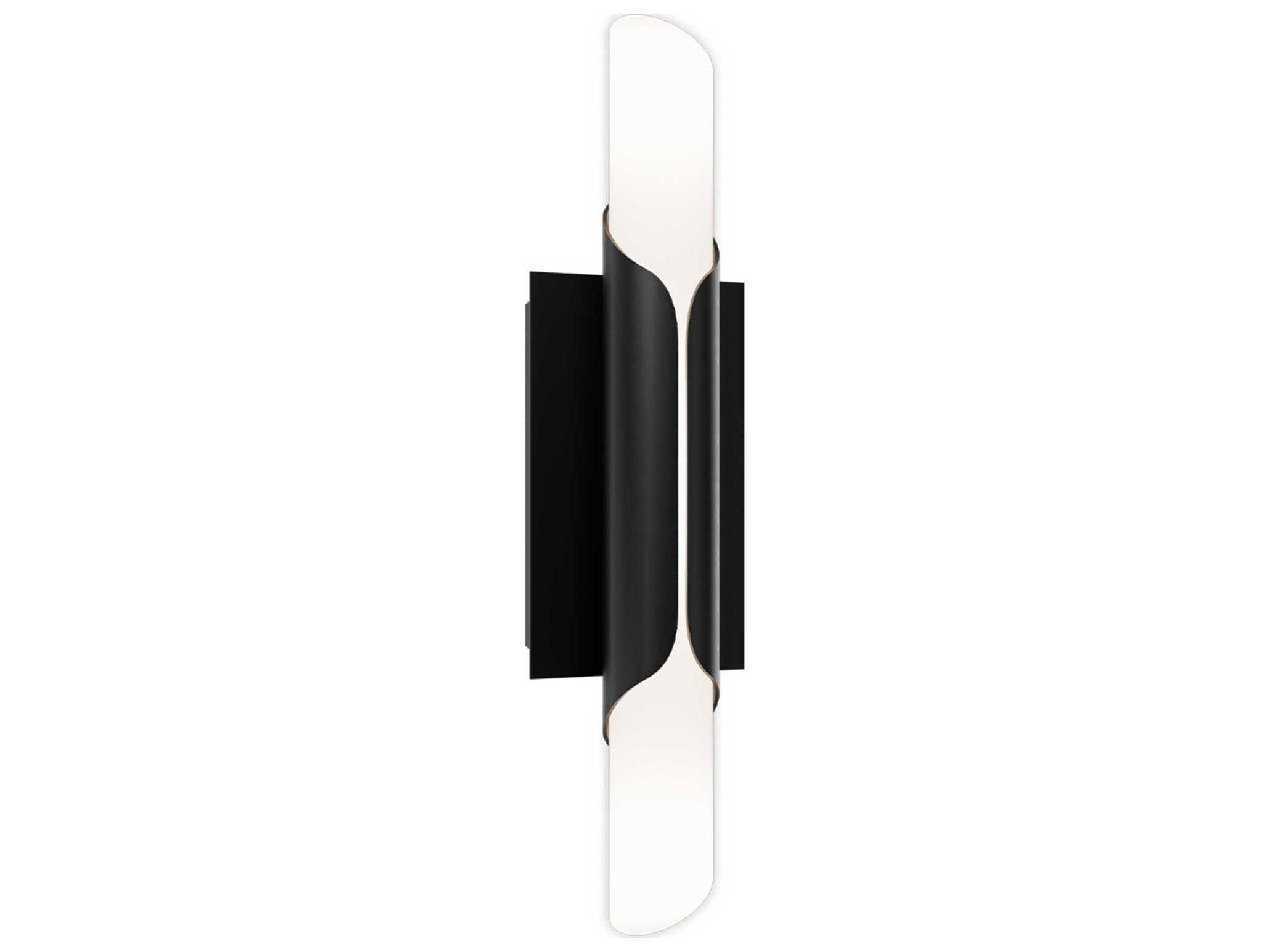dweLED by WAC Lighting Wrappe 1-Light Black Wall Sconce