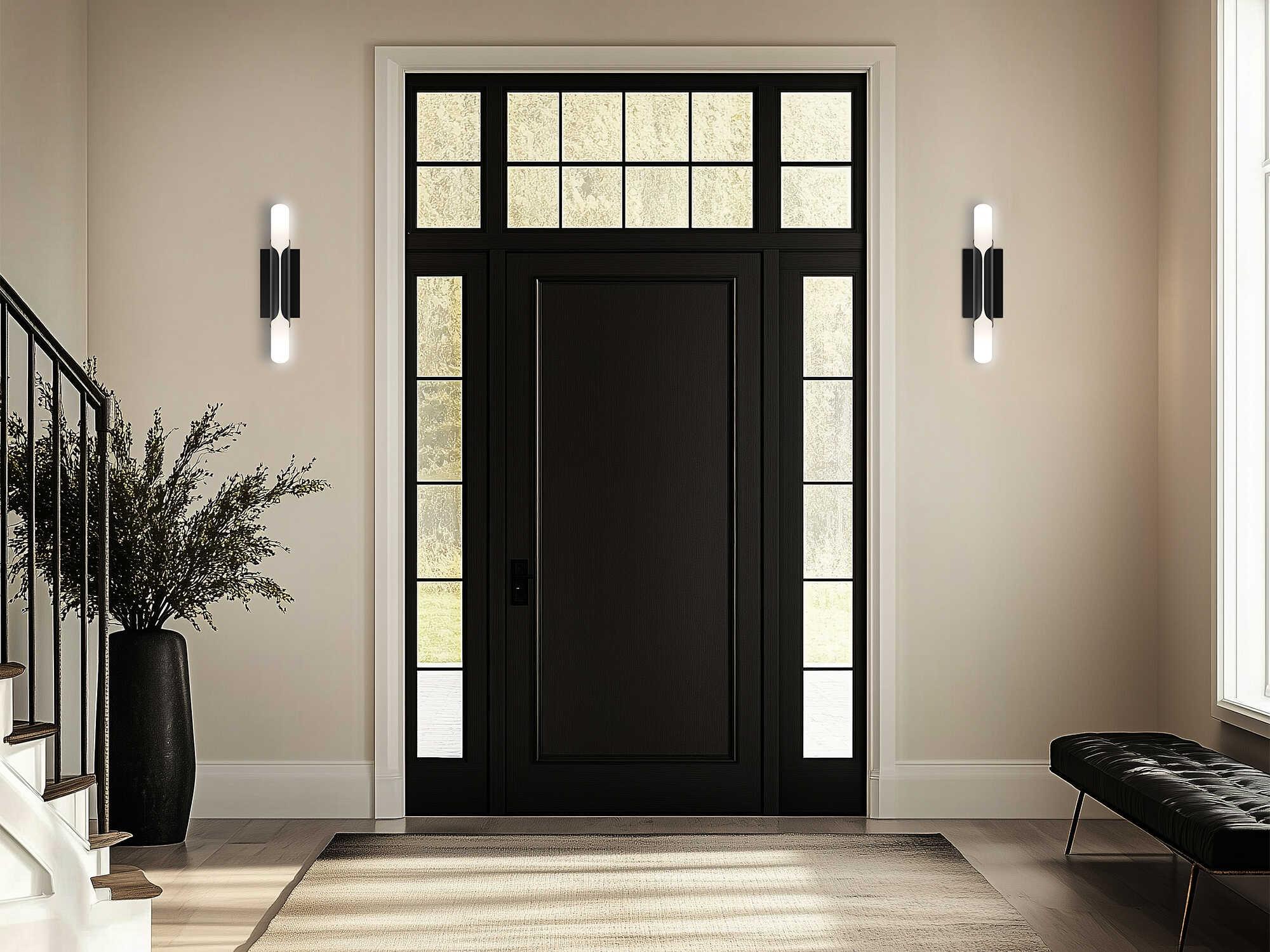 dweLED by WAC Lighting Wrappe 1-Light Black Wall Sconce