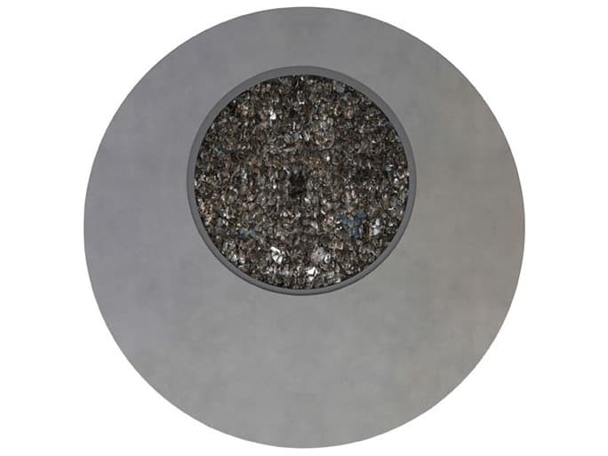 Ebel Antibes Bellino Aluminum Round Outdoor Patio Fire Pit Table with Lid