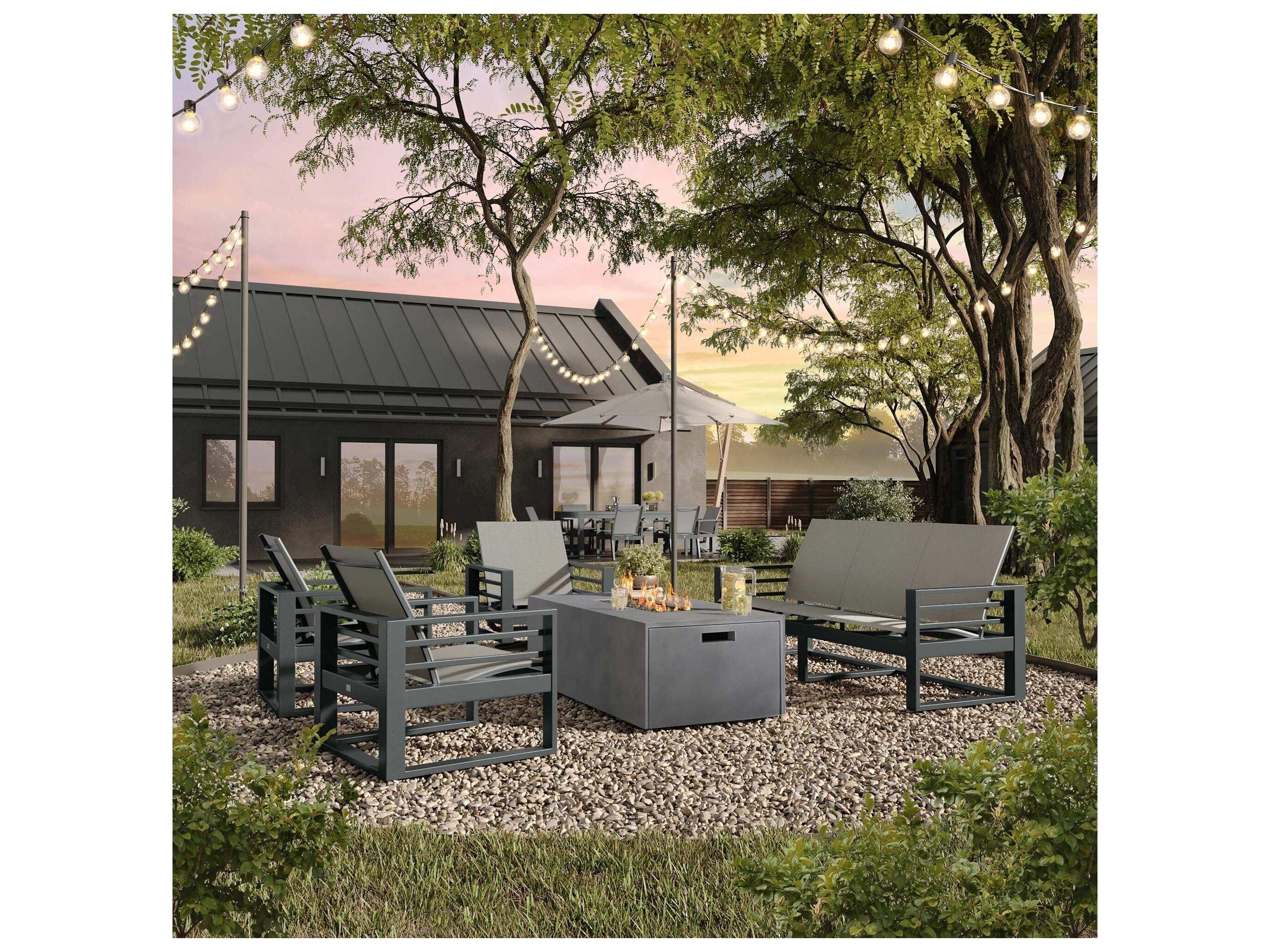 Ebel Bellino Aluminum 60" x 30" Fire Pit with Lid