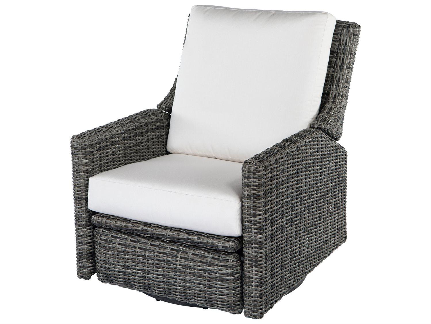 Ebel Avallon Wicker Swivel Recliner Outdoor Patio Lounge Chair