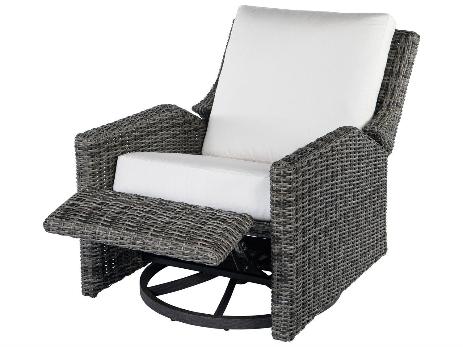 Ebel Avallon Wicker Swivel Recliner Outdoor Patio Lounge Chair