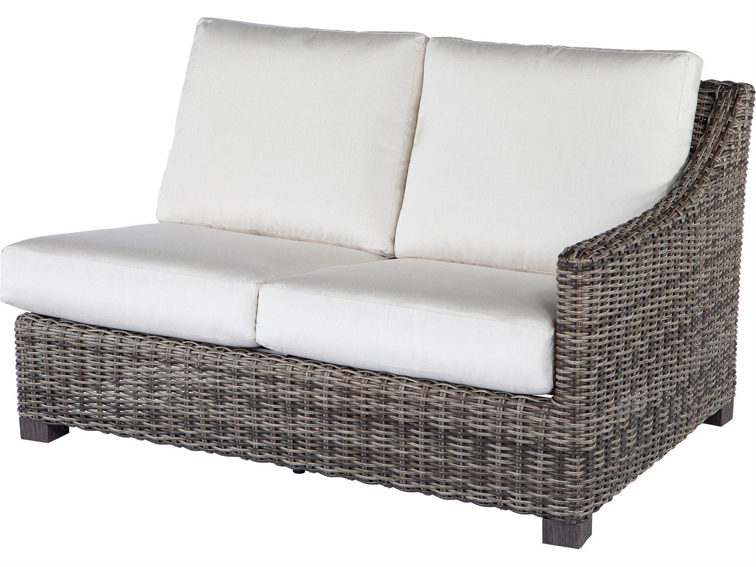 Ebel Avallon Wicker Left Arm Outdoor Patio Loveseat