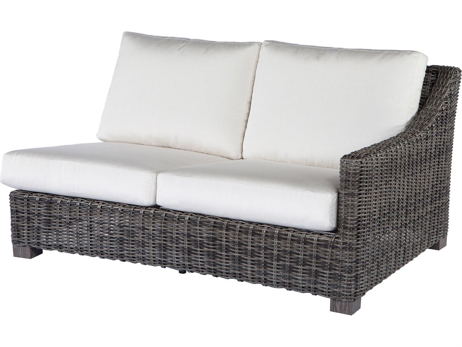 Ebel Avallon Wicker Left Arm Outdoor Patio Loveseat