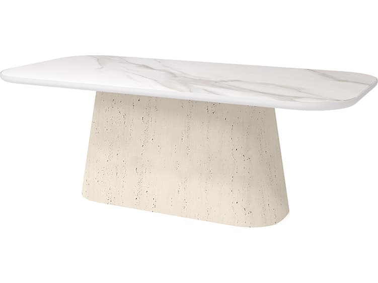 Ebel Pompano Stone Rectangular Dining Table Base