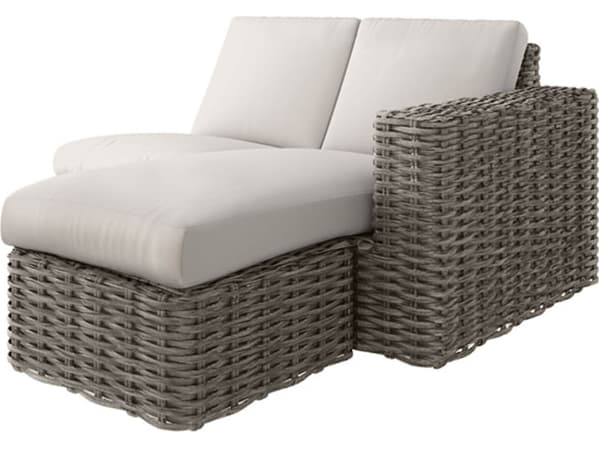 Ebel Mia Cushion Wicker Fog Left Loveseat Section