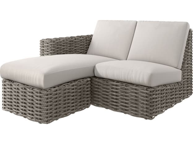 Ebel Mia Cushion Wicker Fog Right Loveseat Section