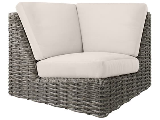 Ebel Mia Cushion Wicker 90 Square Corner Section Outdoor Patio Lounge Chair