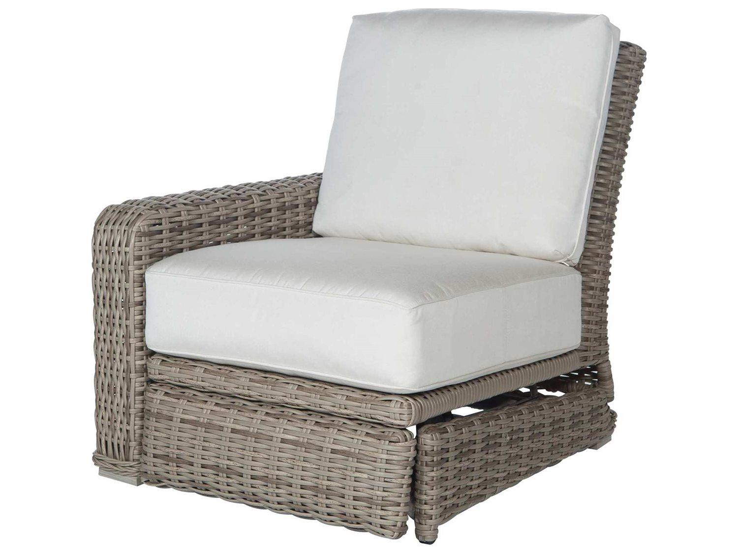 Ebel Laurent Wicker Right Arm Incliner Outdoor Lounge Chair