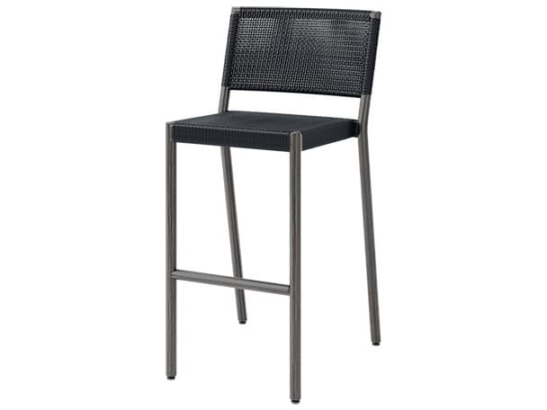 Ebel Orleans Aluminum Stackable Bar Height Armless Stool