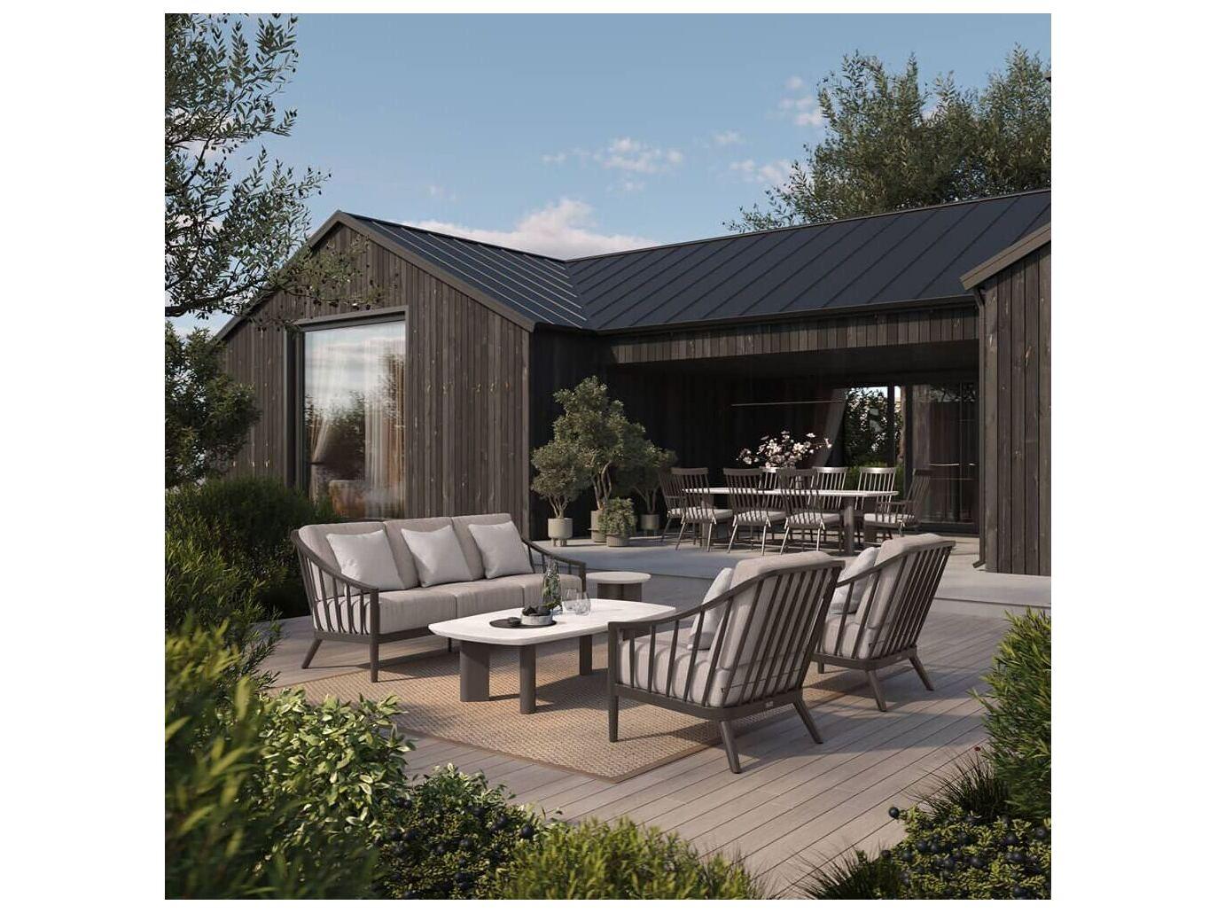 Ebel Palazzo Aluminum Patio Sofa