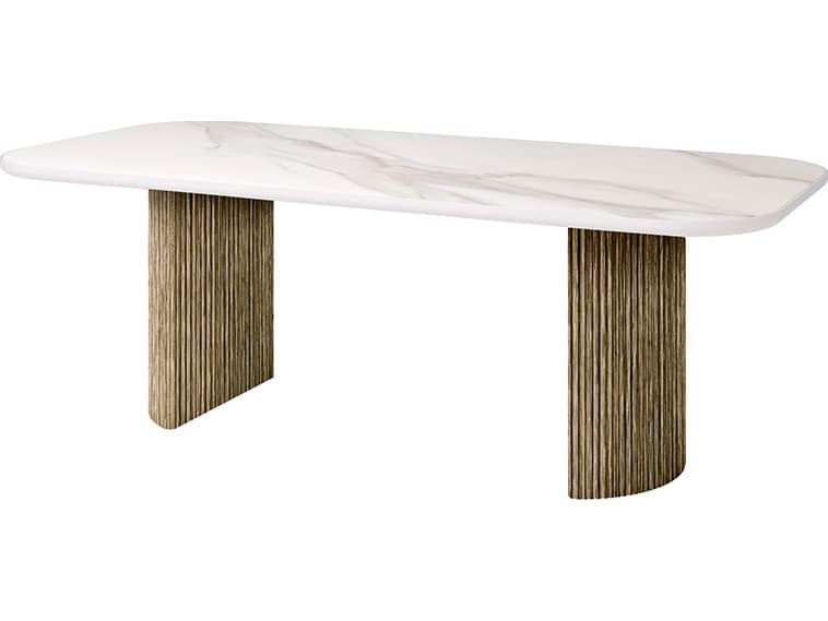 Ebel Hampton Aluminum Timber Rectangular Dining Table Base