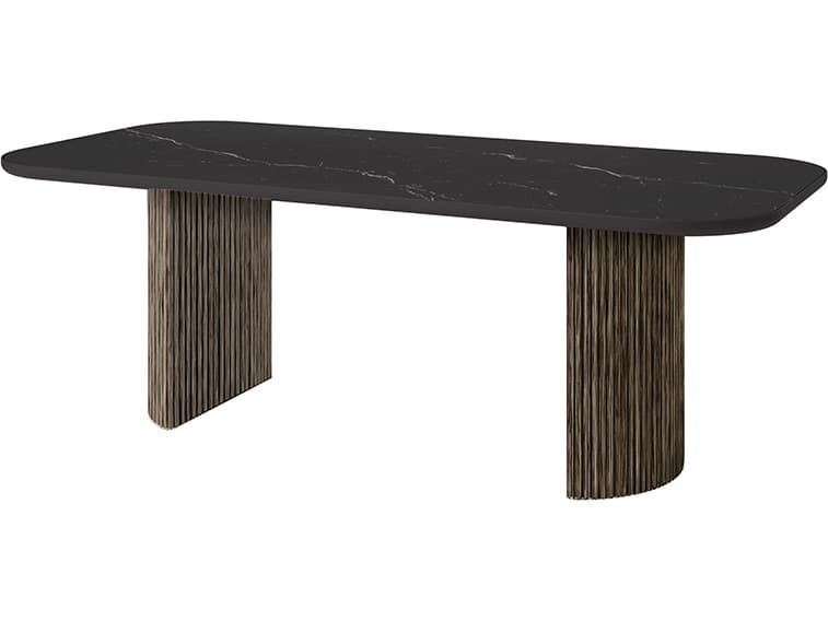 Ebel Hampton Aluminum Timber Rectangular Dining Table Base