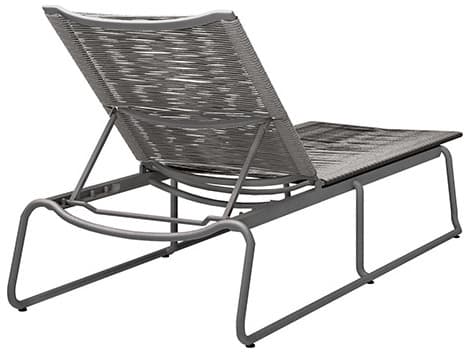 Ebel Cabana Aluminum Wicker Stackable Adjustable Outdoor Patio Chaise Lounge