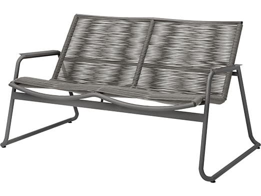 Ebel Cabana Aluminum Wicker Stackable Outdoor Patio Loveseat