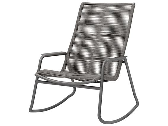 Ebel Cabana Aluminum Wicker Stackable High Back Outdoor Rocker