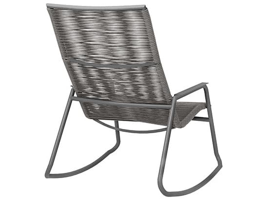 Ebel Cabana Aluminum Wicker Stackable High Back Outdoor Rocker