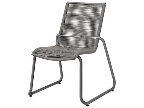 Ebel Cabana Aluminum Wicker Stackable Outdoor Patio Dining Side Chair