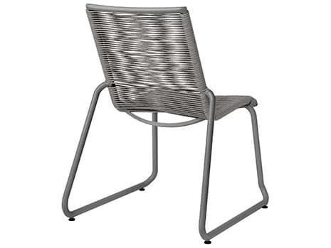 Ebel Cabana Aluminum Wicker Stackable Outdoor Patio Dining Side Chair