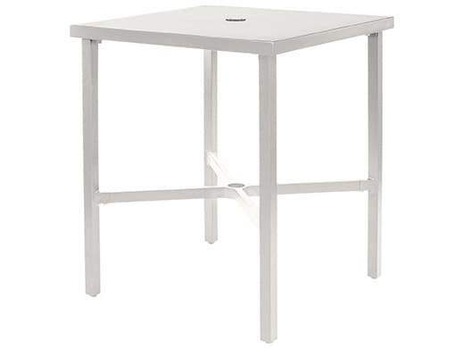 Ebel Cabana Aluminum Square Outdoor Counter Table with Umbrella Hole