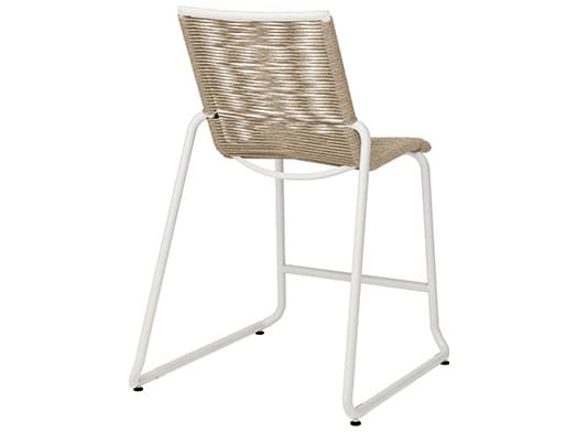 Ebel Cabana Aluminum Wicker Stackable Armless Counter Height Stool