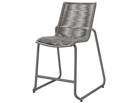 Ebel Cabana Aluminum Wicker Stackable Armless Counter Height Stool
