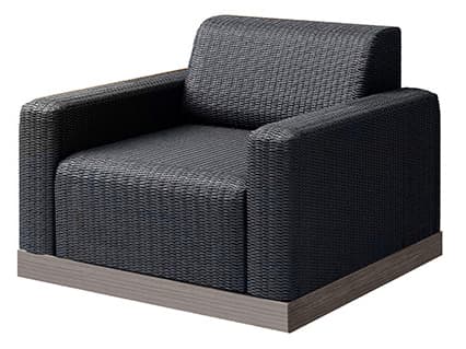 Ebel Grande Aluminum Wicker Padded Outdoor Patio Lounge Chair